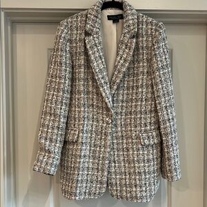Rachel Zoe Women's Classic Tweed Blazer - Black, White & Tan